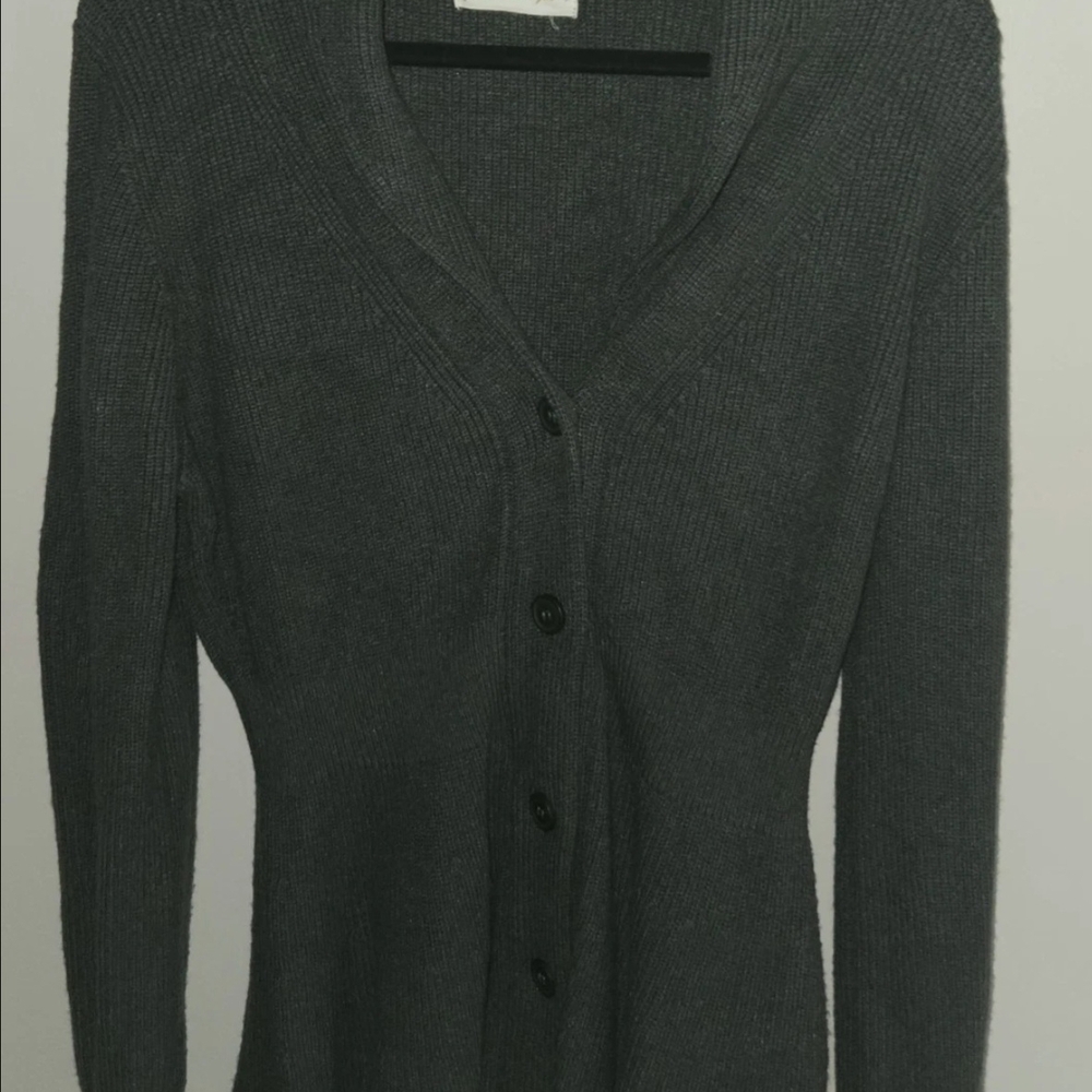Belle Poque Women's Navy Green Cardigan Size L Button Up